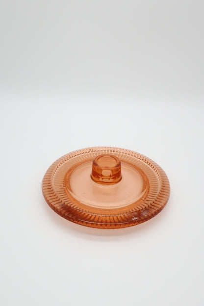 Pink Ribbed Candle Holder