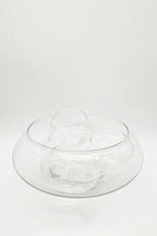 1970s Riekas Crisa Clear Punch Bowl Set