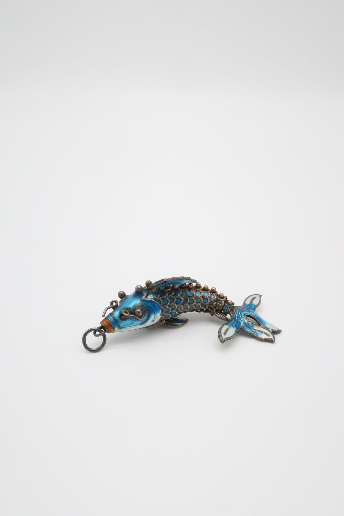 1970's Cloisonne Koi Fish Pendant