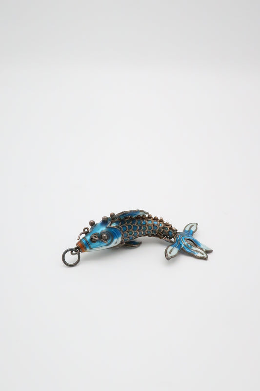 1970's Cloisonne Koi Fish Pendant