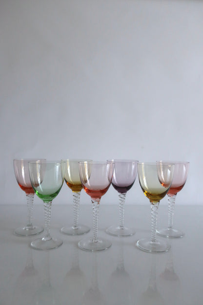 Italian Multi Colored Apertif Glasses