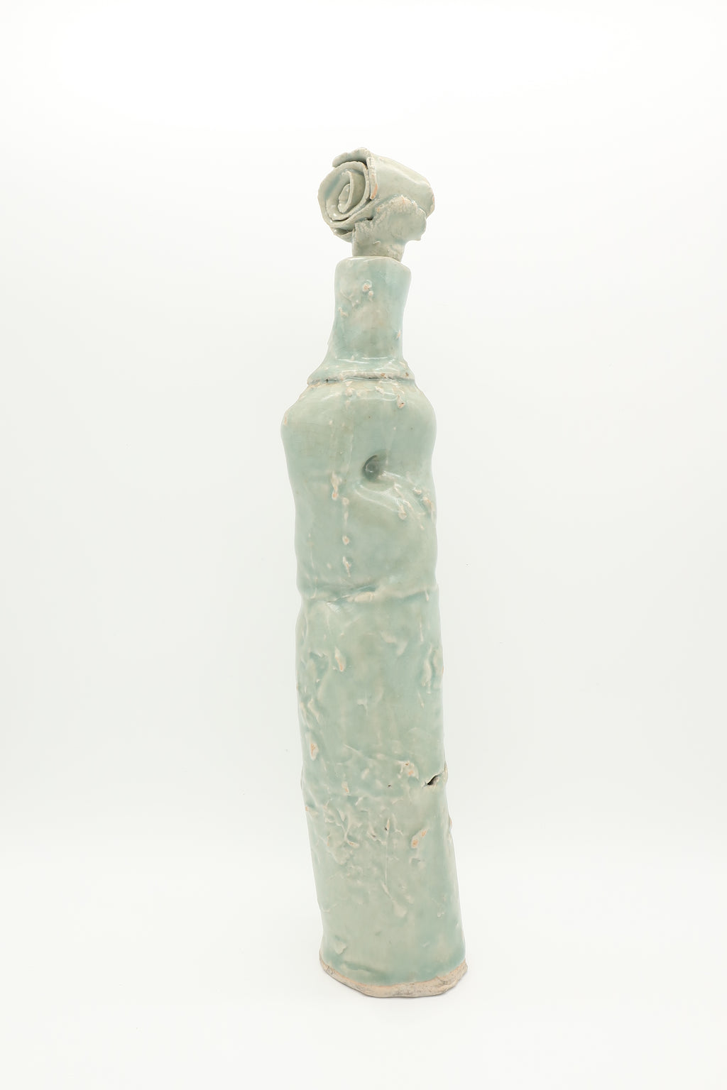 Handcrafted Sea Green Ceramic Decanter