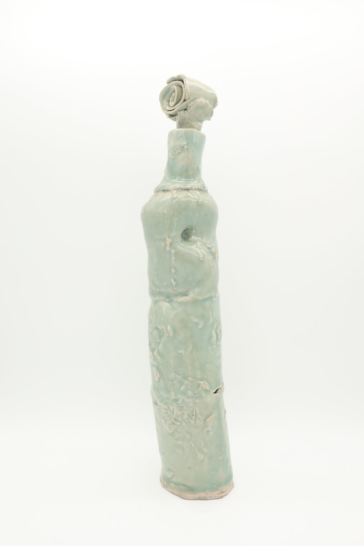Handcrafted Sea Green Ceramic Decanter