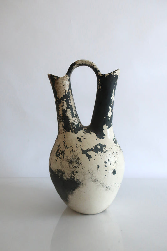 Clay Handled Jug Floor Vase