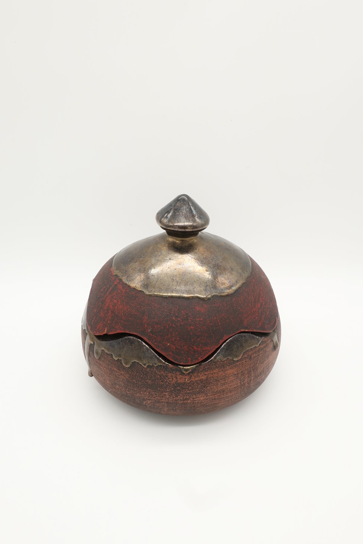 Lidded Glazed Terracotta Catch-all