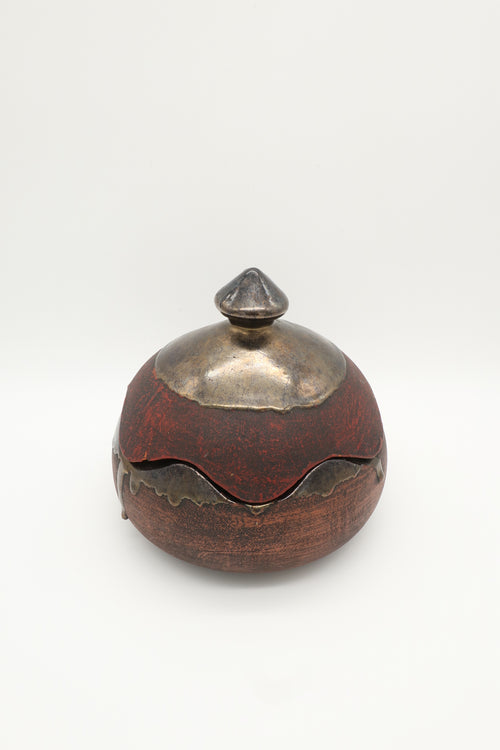 Lidded Glazed Terracotta Catch-all