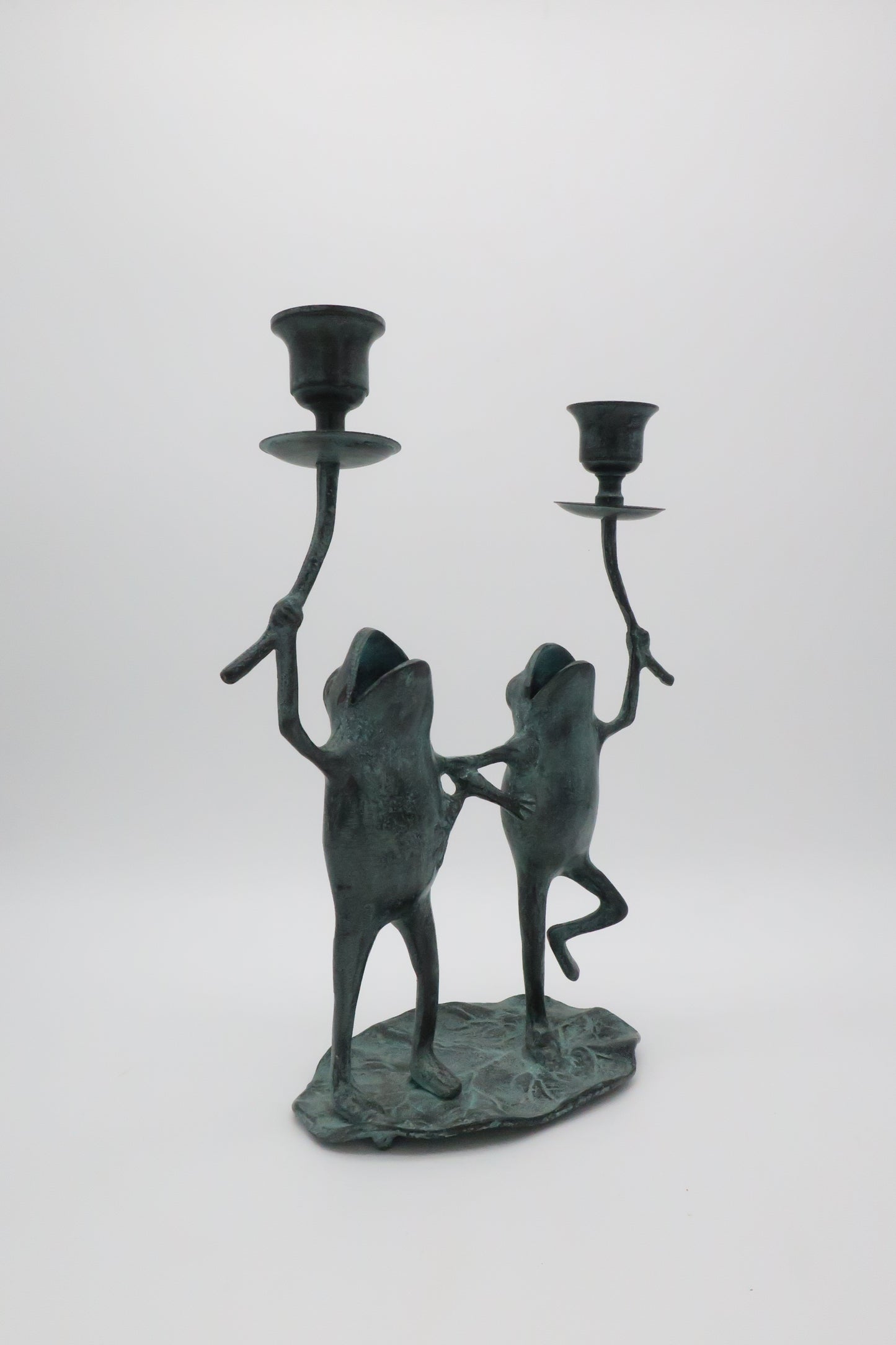 Cast Iron Frog Candle Holder