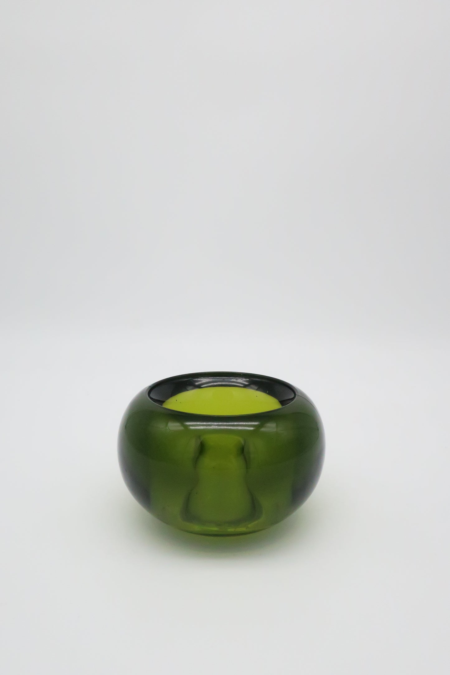 Green Glass Tea-light Candle Holder