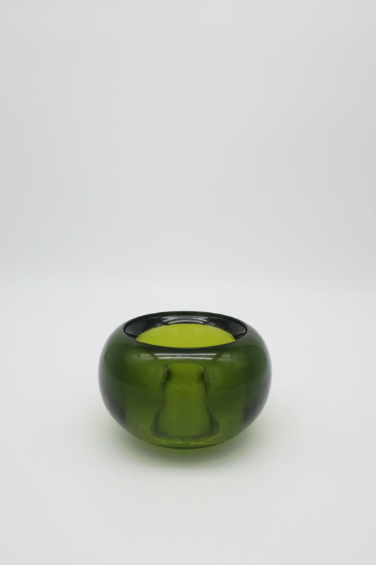 Green Glass Tea-light Candle Holder