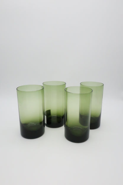 1960s Sasaki Green Flat Tumblers