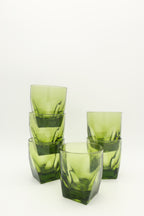 1970's Hazel Atlas Green Whiskey Glasses