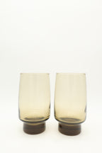1970s Libbey Tawny Brown Tumblers