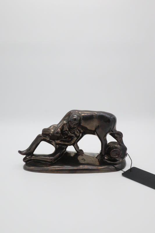 Ceramic Bull Rider Statue