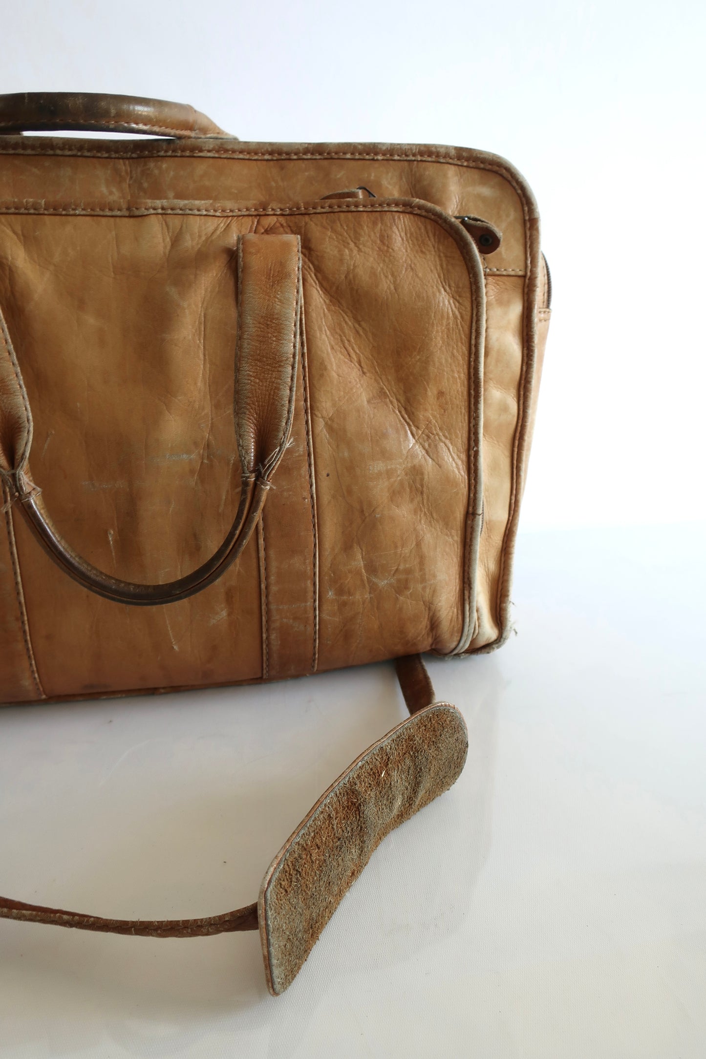 Brown Leather Book Bag