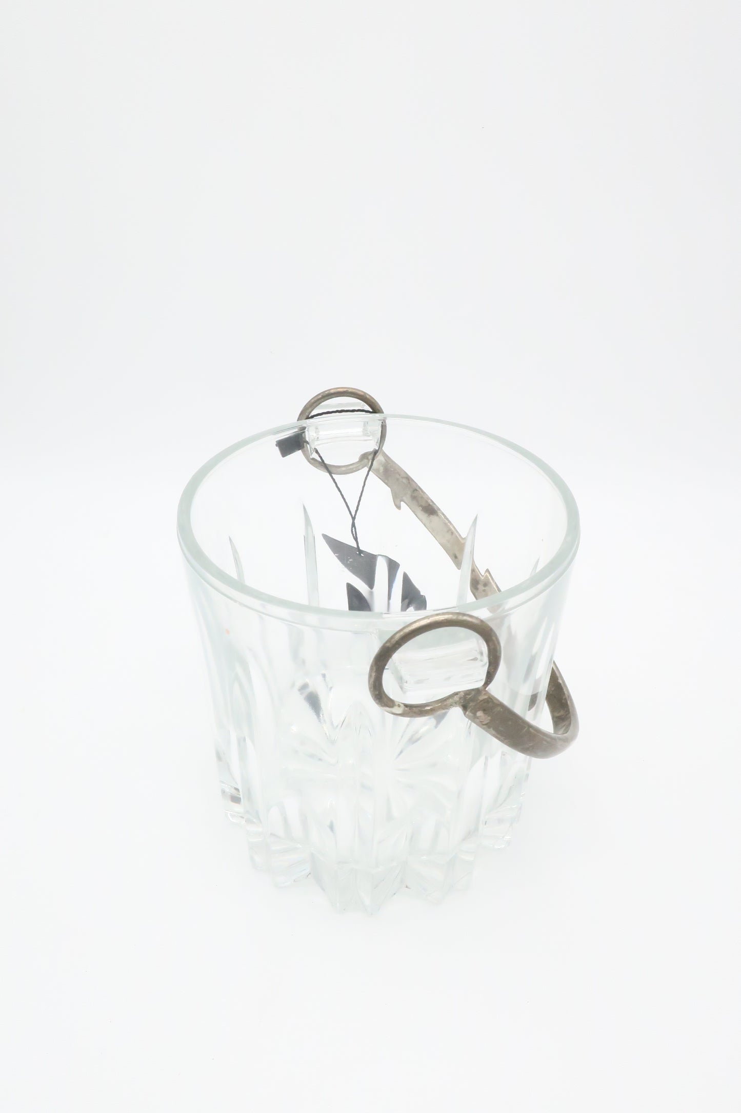 Glass & Silver Ice Bucket
