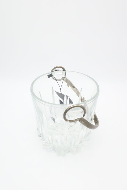 Glass & Silver Ice Bucket