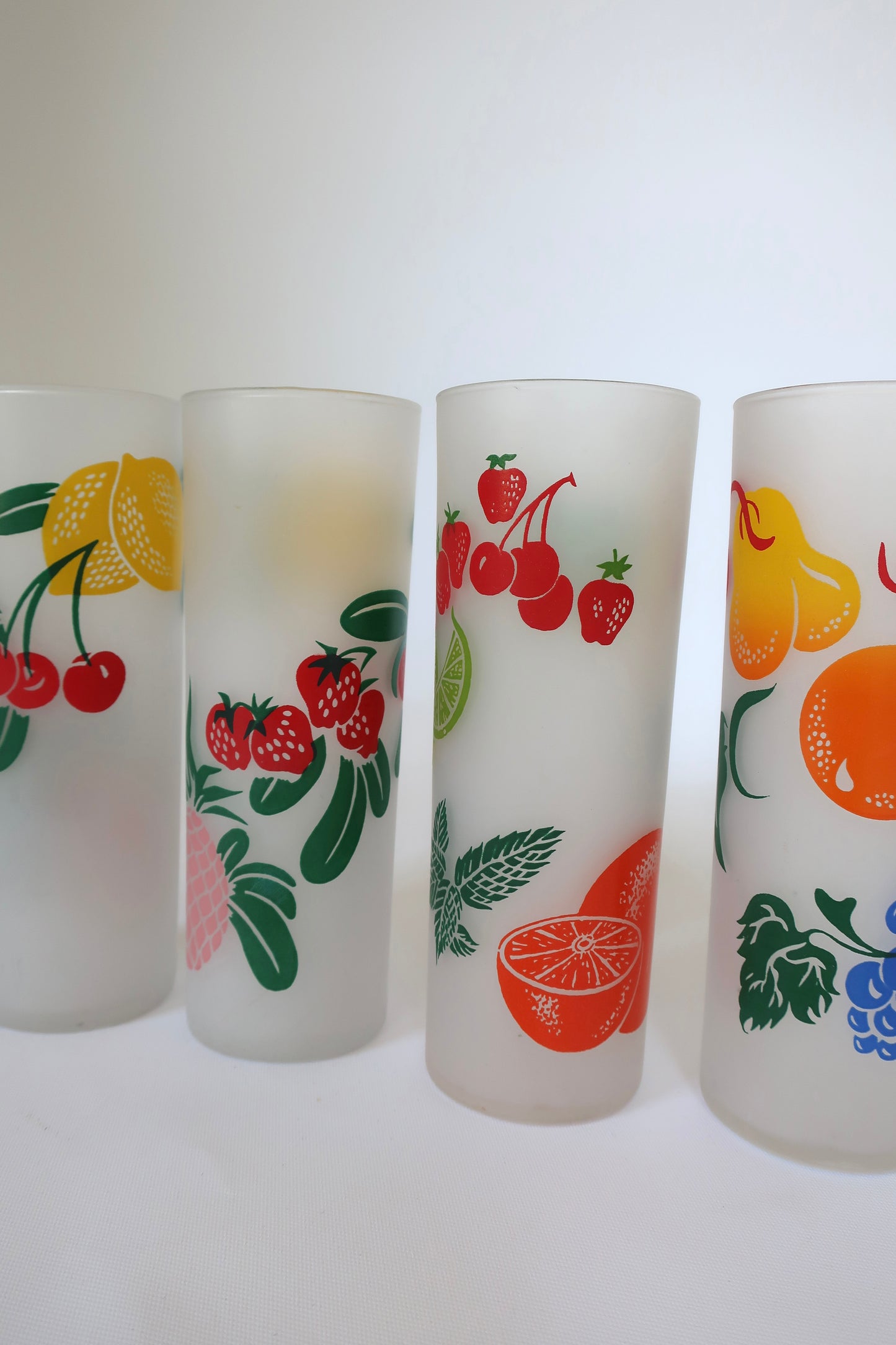 Federal Fruit High Ball Tumblers