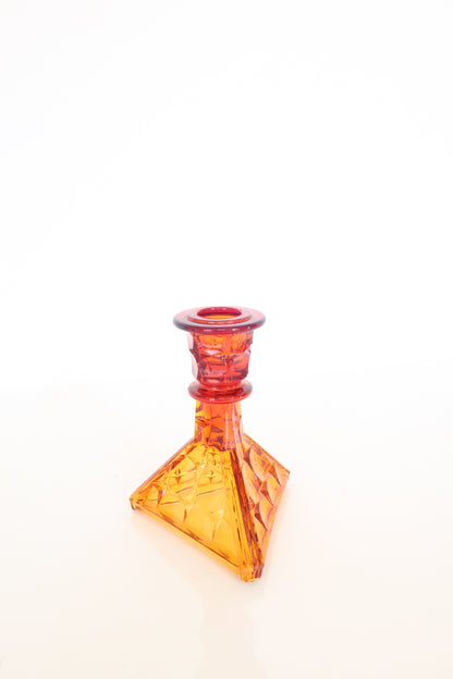 Indiana Glass Amberina Candle Holder