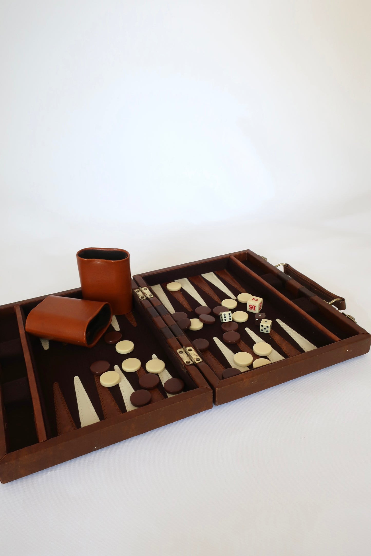 Leather Backgammon Travel Board