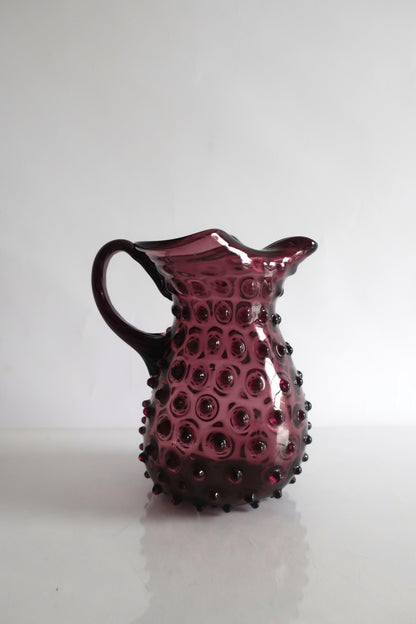 Amethyst Hobnail Pitcher