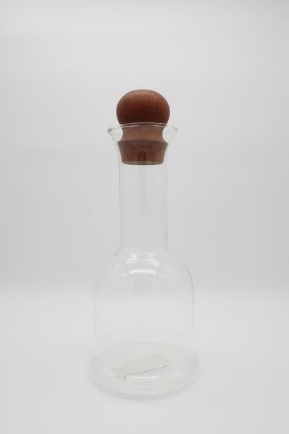 Dansk Glass & Wood Wine Carafe