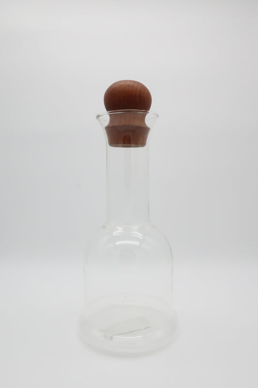 Dansk Glass & Wood Wine Carafe