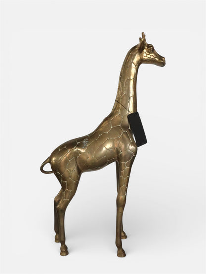 MCM Solid brass giraffe statue