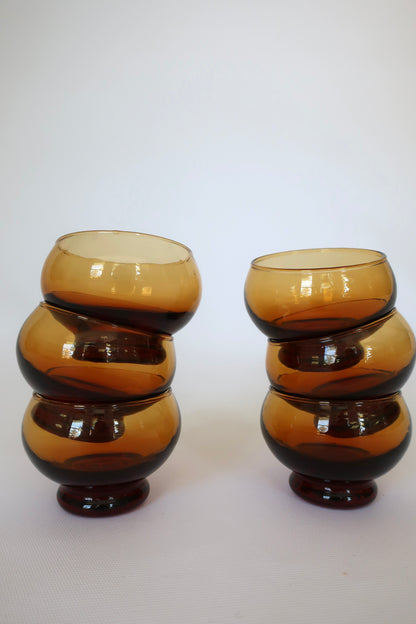 Italian Peedee Amber Shotglasses