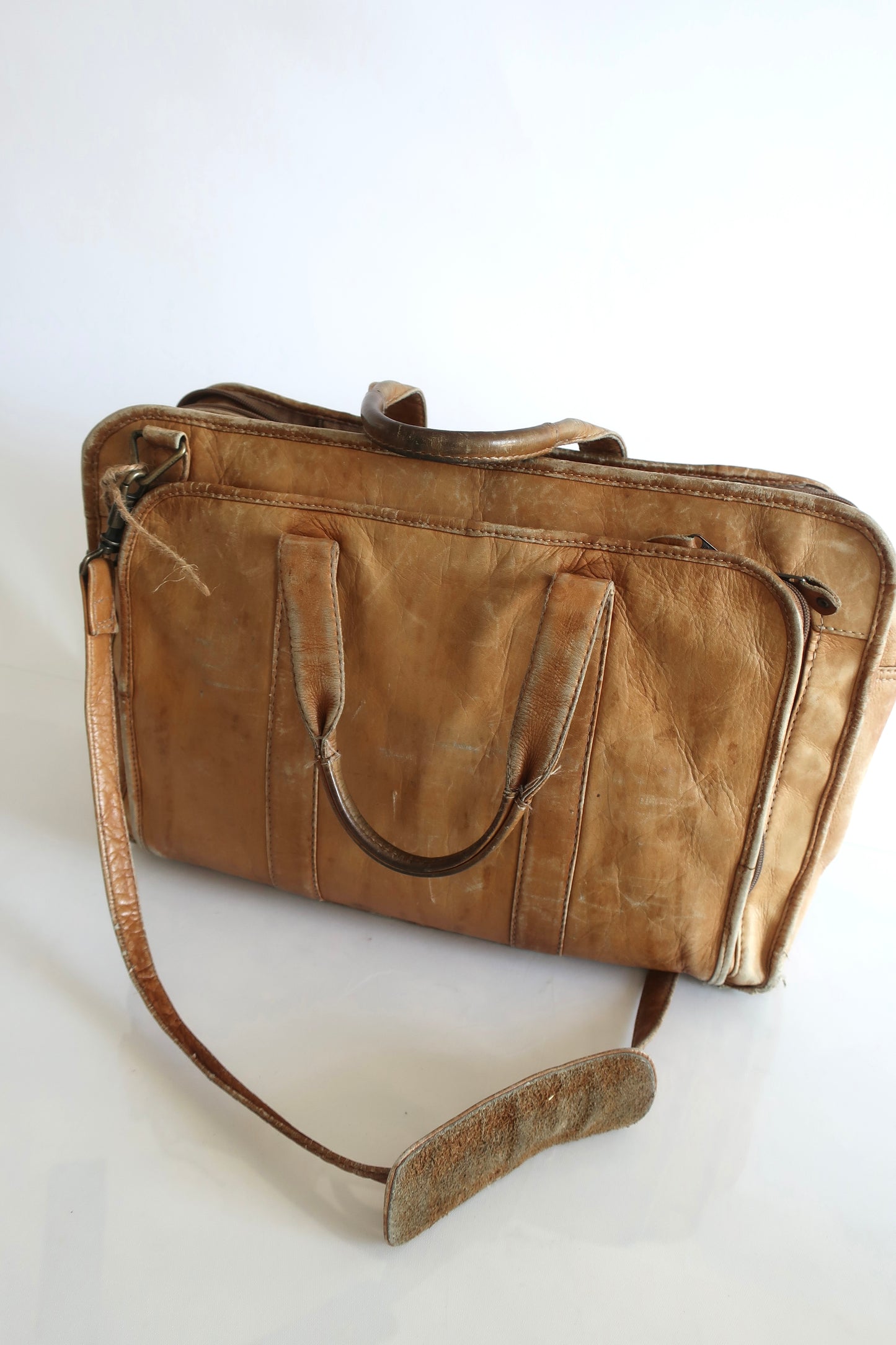 Brown Leather Book Bag