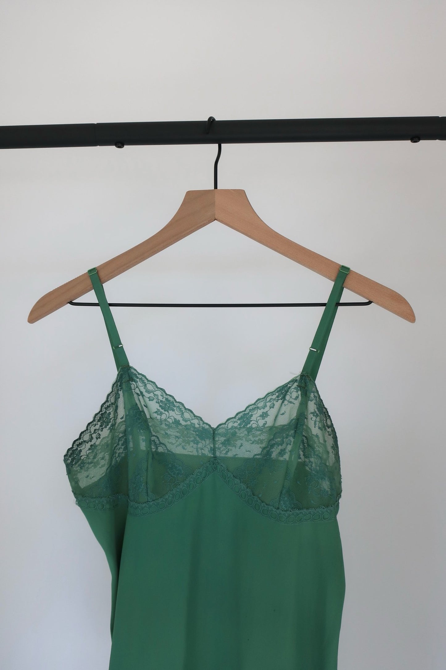 Hand Dyed 50’s Van Roalte Green Slip Dress