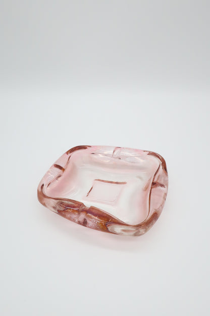 Pink Glass Ashtray