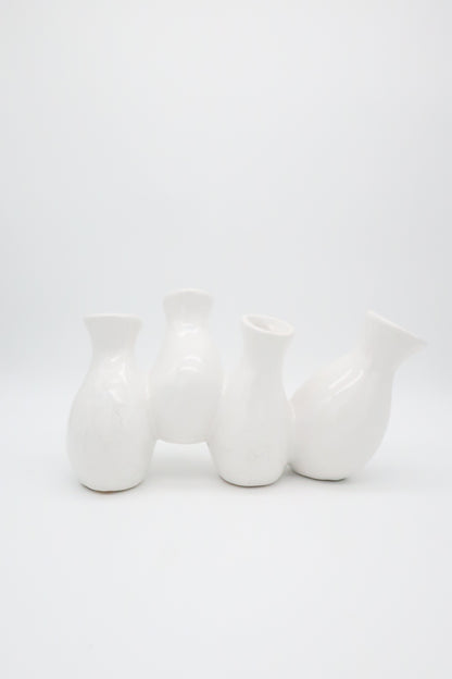 White Ceramic Propagation Bud Vase