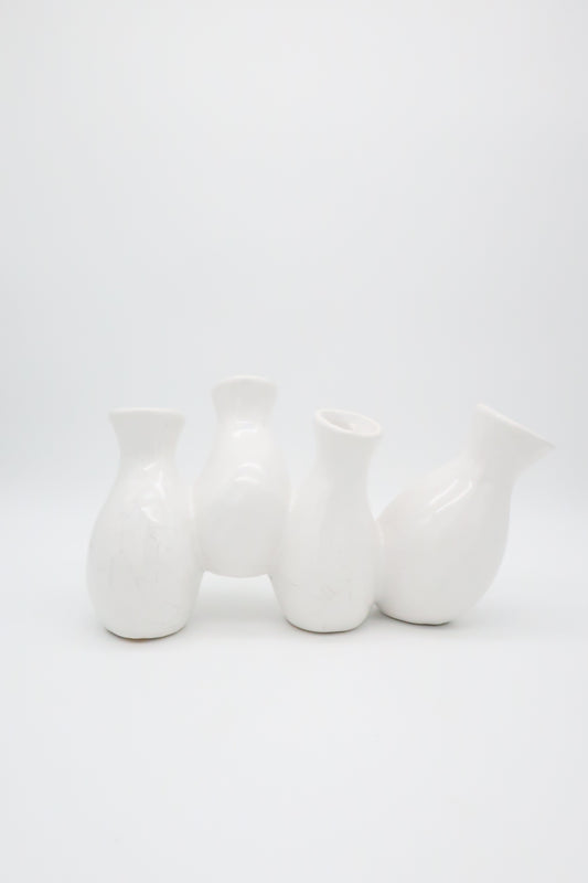 White Ceramic Propagation Bud Vase