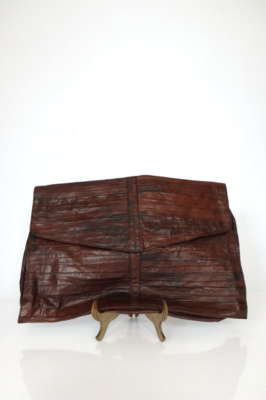 Burgundy Eel Leather Clutch