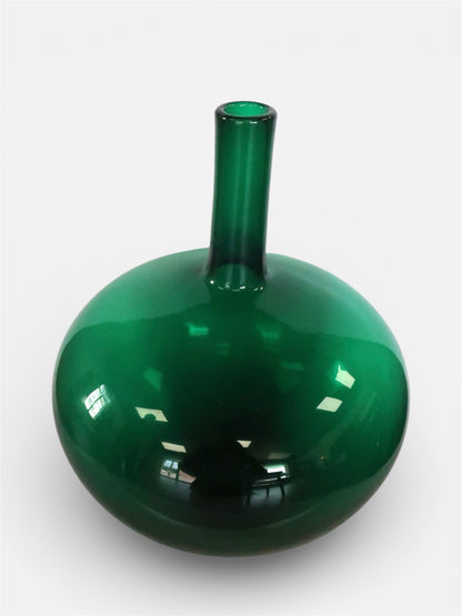 1970's Blenko 7125 Emerald Floor Vase
