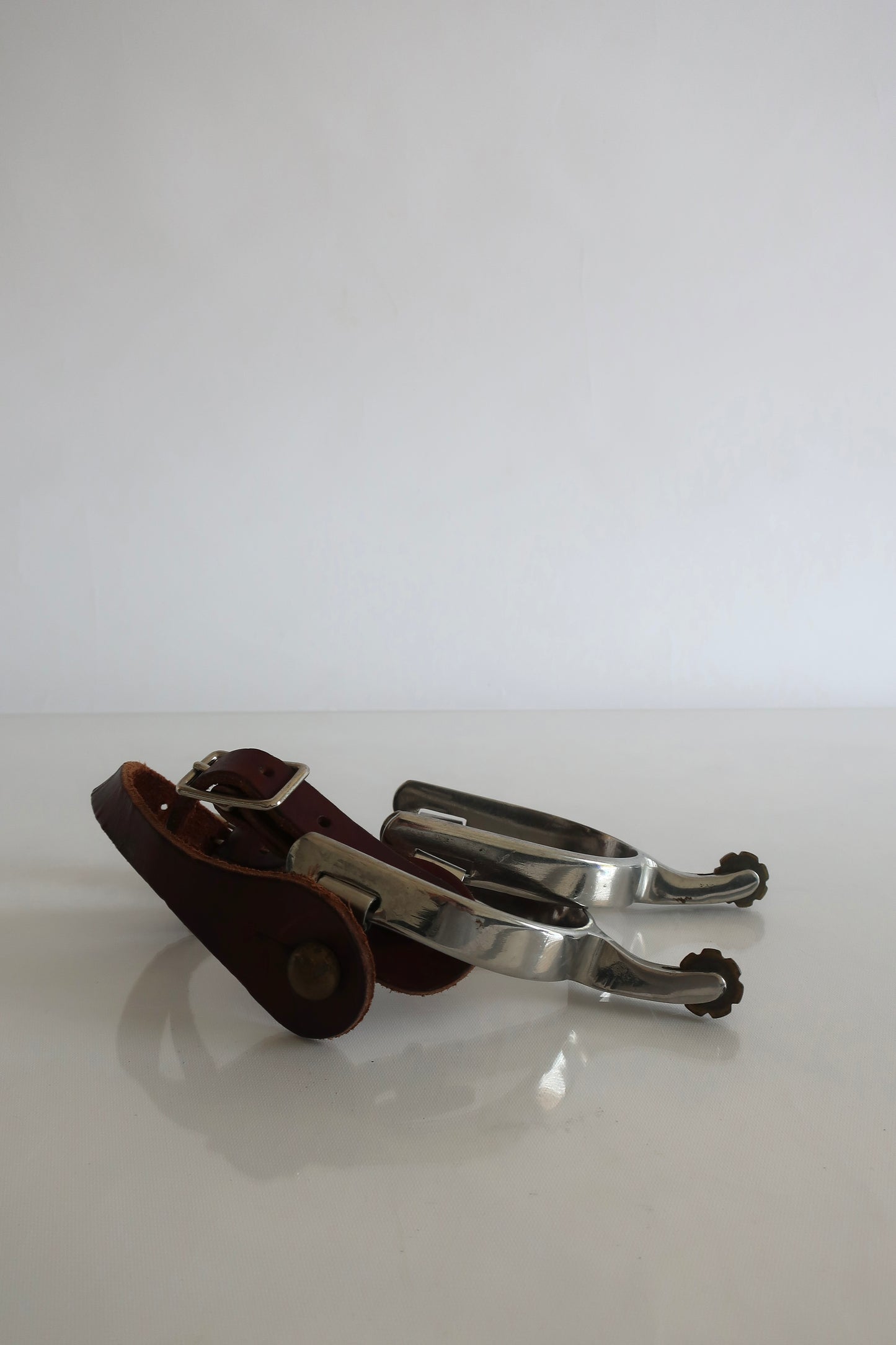 Western Leather & Silver Cowboy Spurs