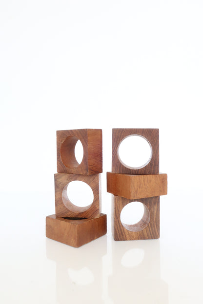 Teak Wooden Napkin Rings