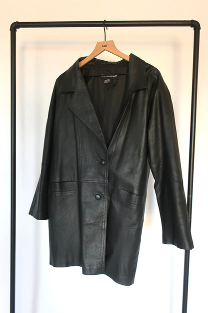 Leather Black Coat