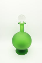 1970s Zodax Green Frosted Decanter