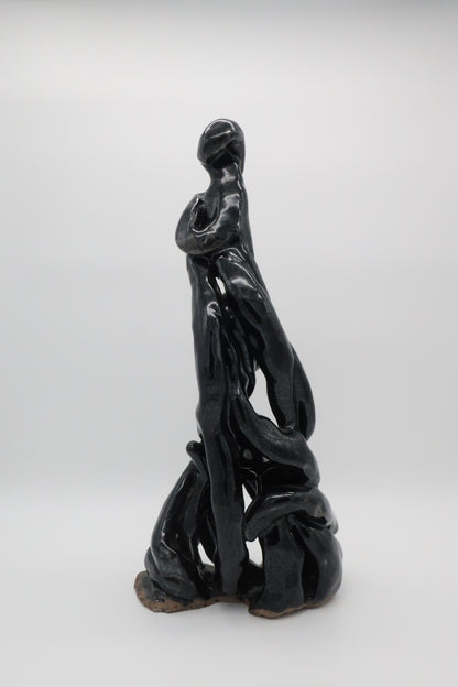 Woman Glazed Pottery Sculpture