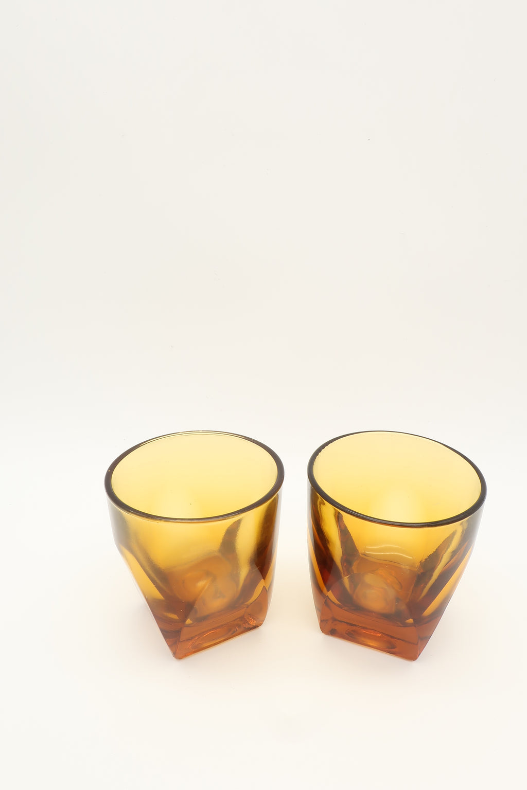1970s Colony Amber Whiskey Glasses Set