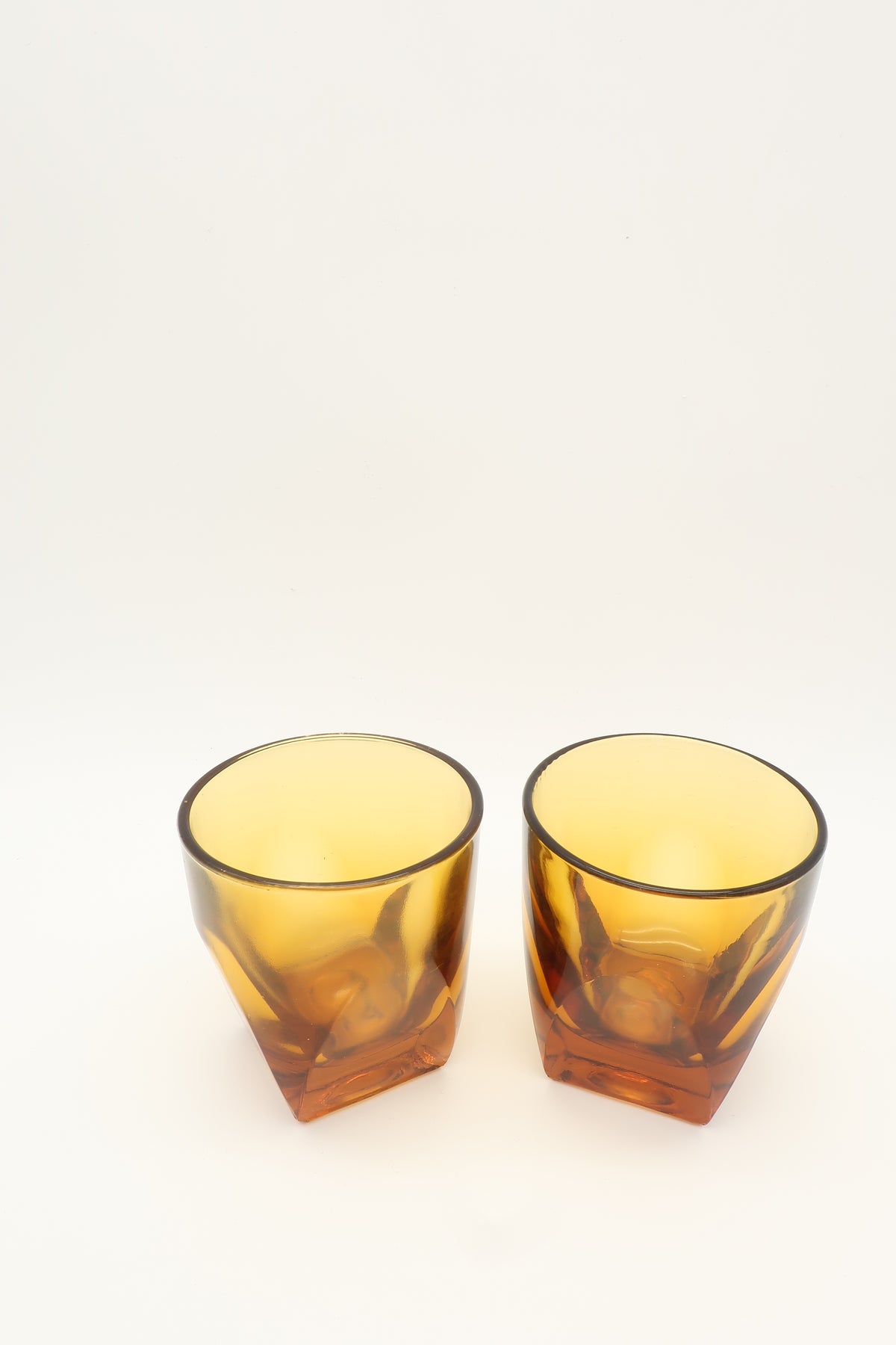 1970s Colony Amber Whiskey Glasses Set