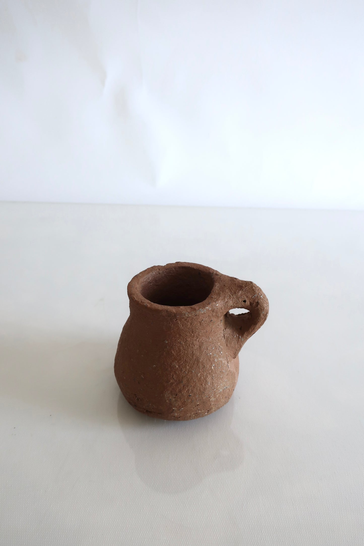 Clay Handled Bud Vase