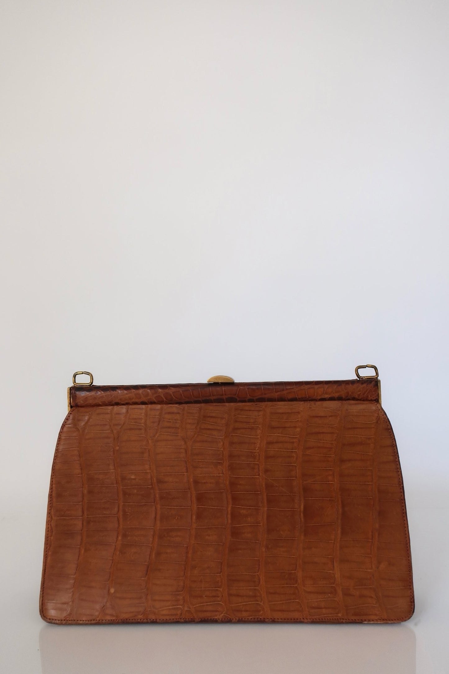 Amber Alligator Leather Handbag