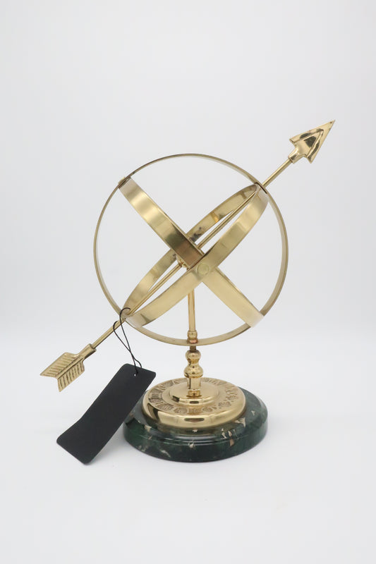 Brass & Marble Armillary Sphere
