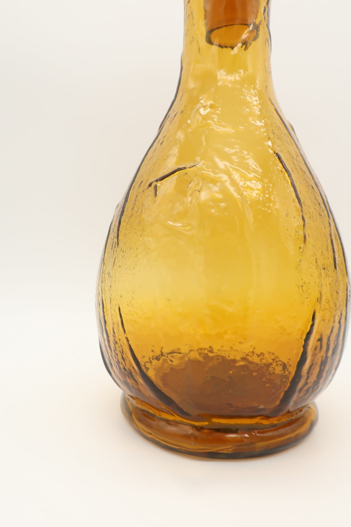 1970s Empoli Italian Amber Decanter