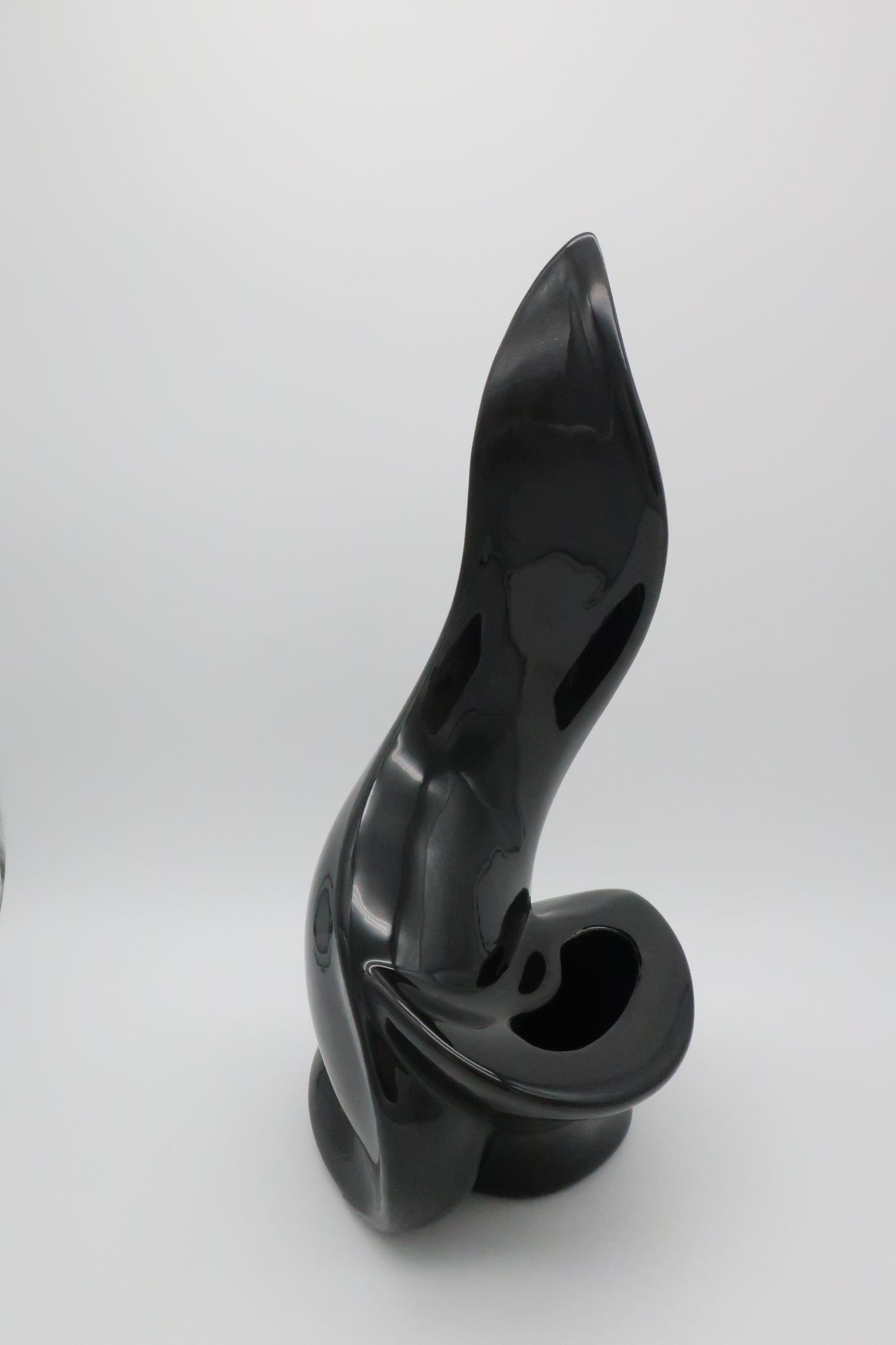 1980's Ceramic Black Planter
