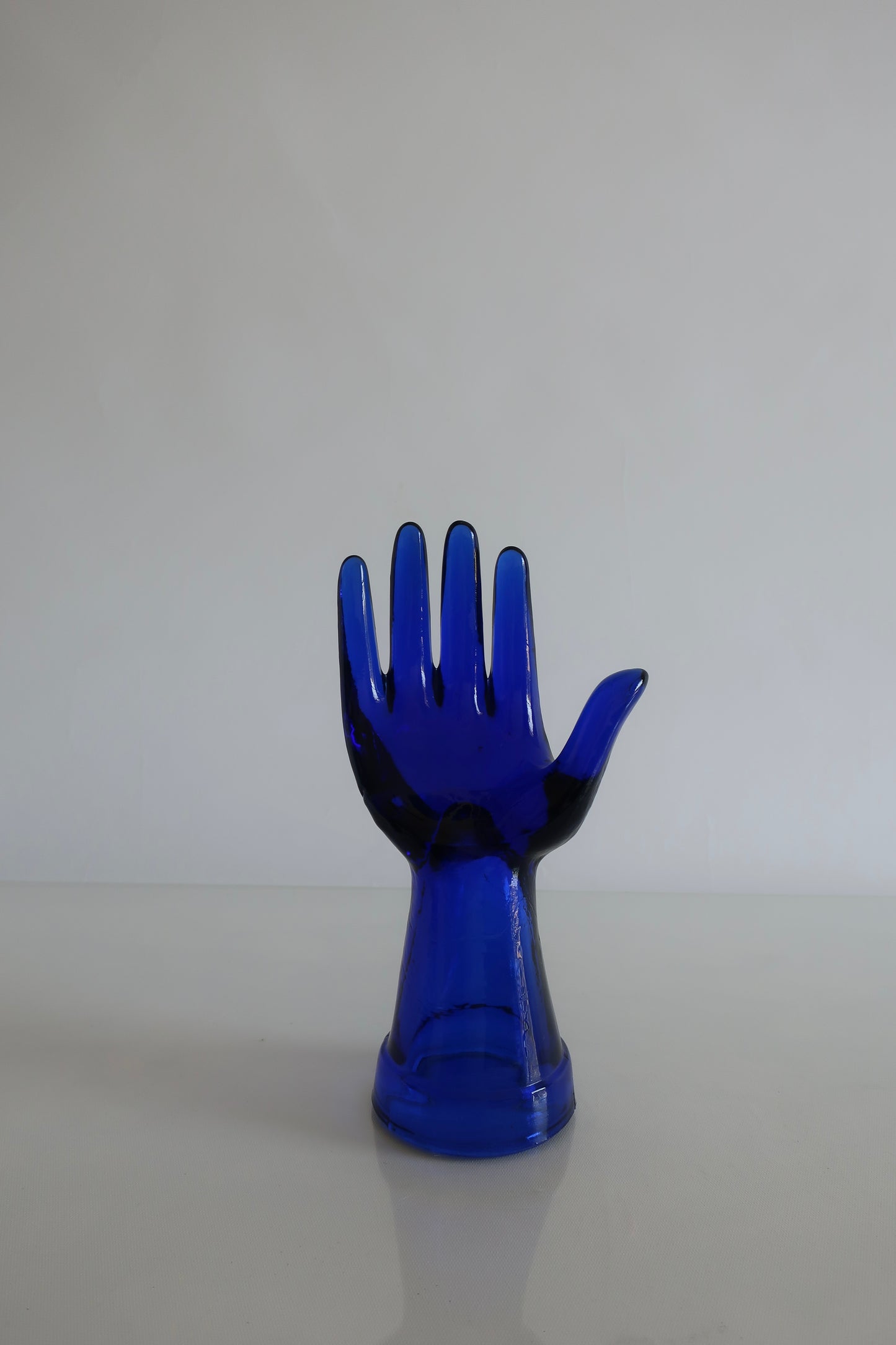 Cobalt Blue Glass Hand