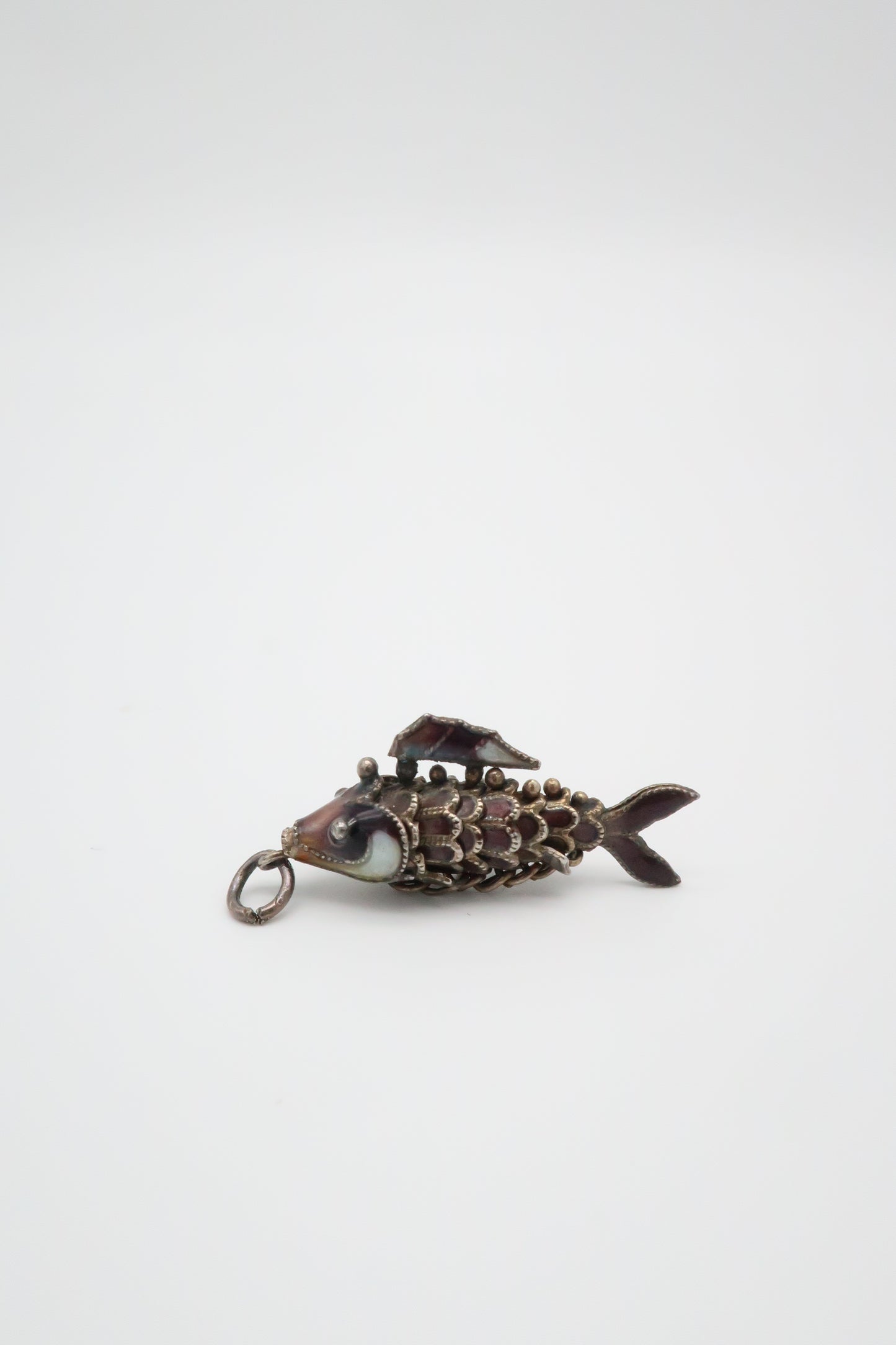 1970's Cloisonne Koi Fish Pendant