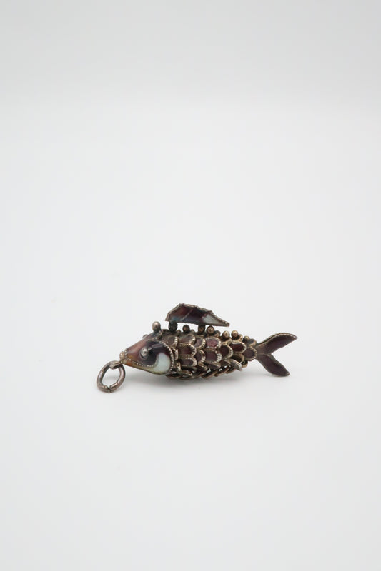 1970's Cloisonne Koi Fish Pendant